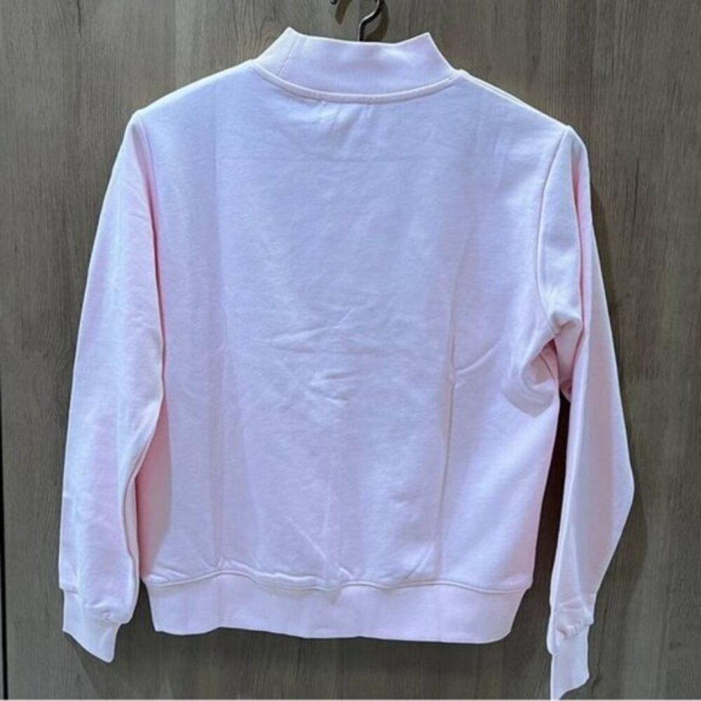 PARKE Pink Mock Neck Sweatshirt - Picture 2 of 6